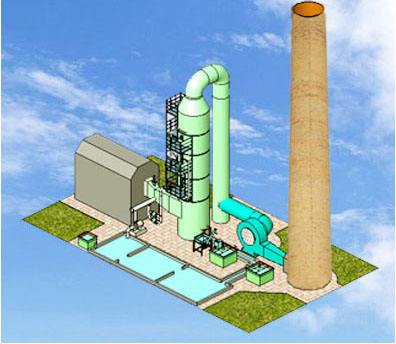 玻璃鋼脫硫塔設(shè)計(jì)圖